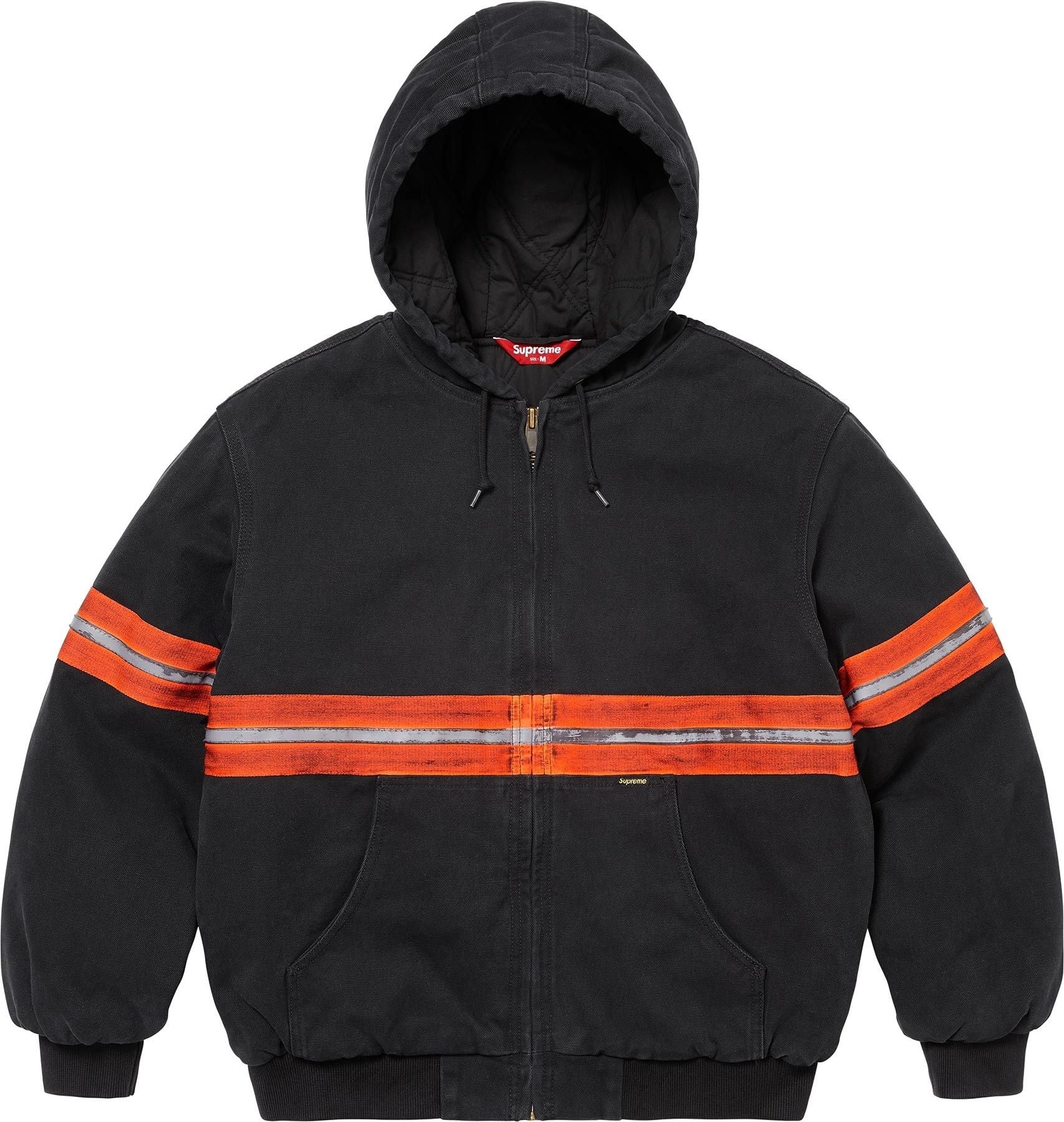 Reflective Stripe Hooded Work Jacket view 13